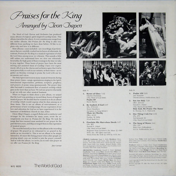 Word of God Chorus and Orchestra: Praises for the King – Positive Infinity